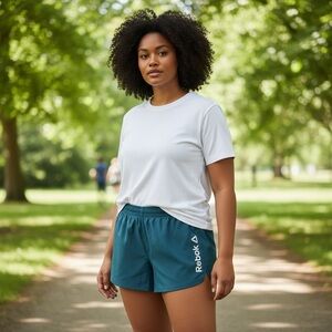 Reebok Relaxed Fit Athletic Shorts w/Moisture Management Inner Short Women’s XL